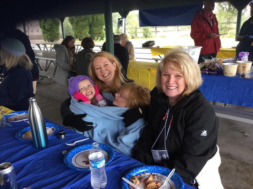 Marcia Wilson Clark, daughter & grandkids trying to stay warm